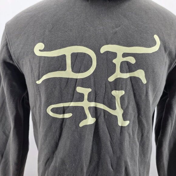 Vintage Ed Hardy Hoodie Love Kill Slowly Skull Tattoo Y2K Gray Size S Small - Picture 4 of 8